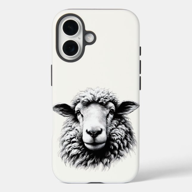 Drawing of a Sheep’s Head Case-Mate iPhone Case (Back)