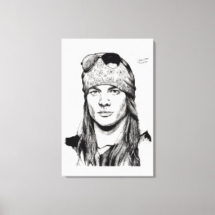 Drawing of Axl Rose Canvas Print
