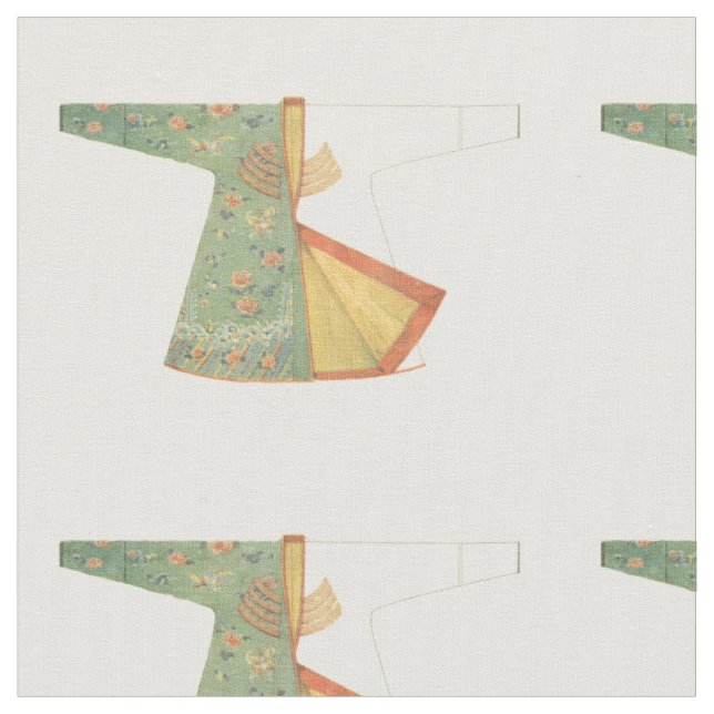 Drawing of Half-Finished Kimono Fabric (Close Up)