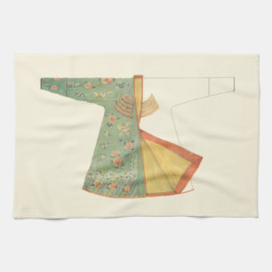 Drawing of Half-Finished Kimono Kitchen Towel