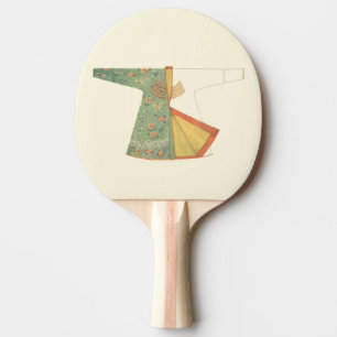 Drawing of Half-Finished Kimono Ping Pong Paddle