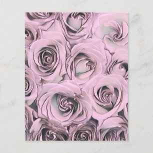 Drawing of pink roses paper sheets 