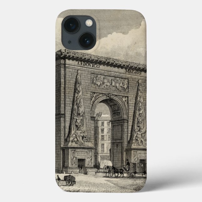 Drawing of Porte Saint-Denis Monument Case-Mate iPhone Case (Back)