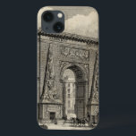 Drawing of Porte Saint-Denis Monument iPhone 13 Case<br><div class="desc">A great drawing of Porte Saint-Denis, a French monument located in the city of Paris. Built in 1672 to replace a gate in the city wall this drawing depicts the triumphal arch in its early days. This would make a great gift for someone who likes to travel or enjoys French...</div>