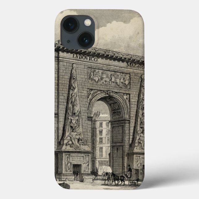 Drawing of Porte Saint-Denis Monument Case-Mate iPhone Case (Back)