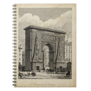 Drawing of Porte Saint-Denis Monument Notebook