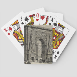 Drawing of Porte Saint-Denis Monument Playing Cards
