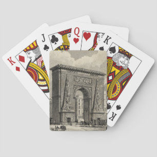Drawing of Porte Saint-Denis Monument Playing Cards
