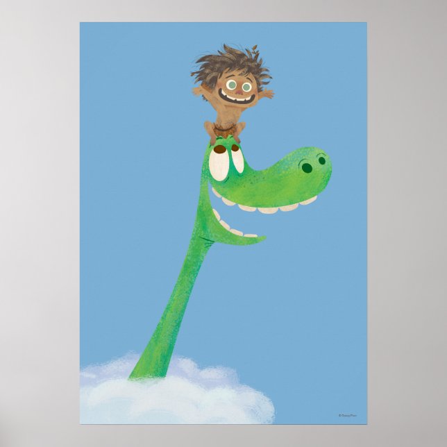 Drawing of Spot And Arlo In Clouds Poster (Front)