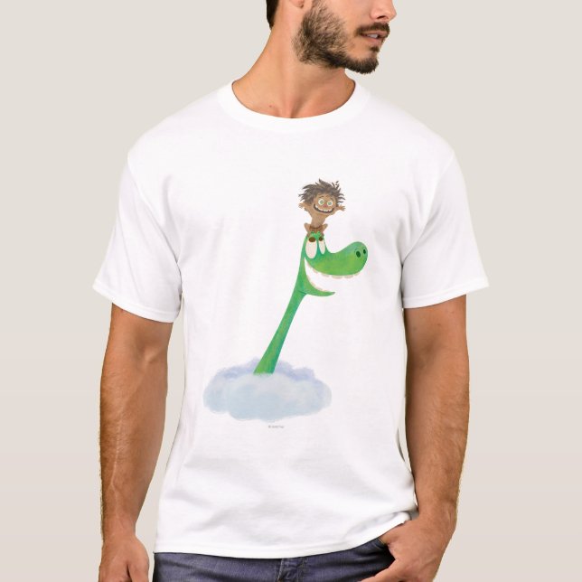 Drawing of Spot And Arlo In Clouds T-Shirt (Front)