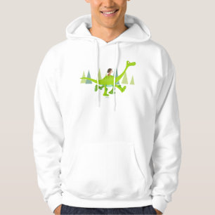 Drawing of Spot Riding Arlo Hoodie