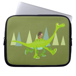 Drawing of Spot Riding Arlo Laptop Sleeve