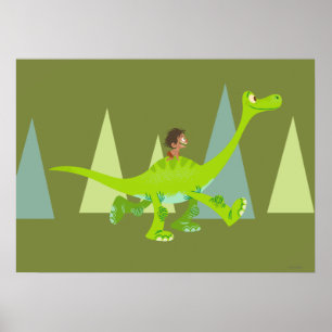 Drawing of Spot Riding Arlo Poster