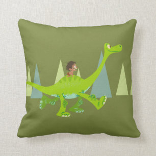 Drawing of Spot Riding Arlo Throw Pillow