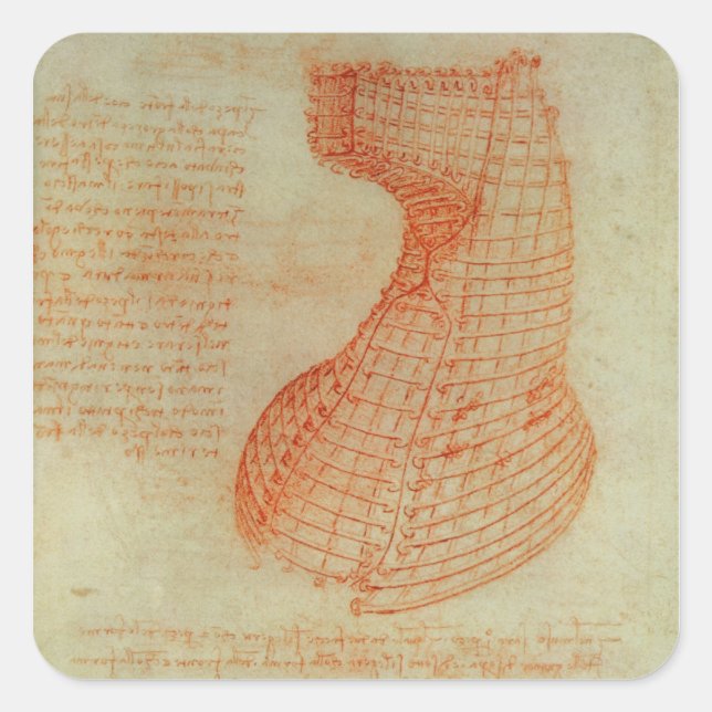 Drawing of the Ironwork Casting Mould Square Sticker (Front)