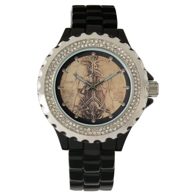 Drawing of Woman’s Torso Parchment Watch (Front)