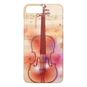 Drawing on watercolor background of violin iPhone 8 plus/7 plus case