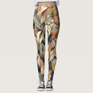 Drawing Pastel Abstract Modern Design Leggings
