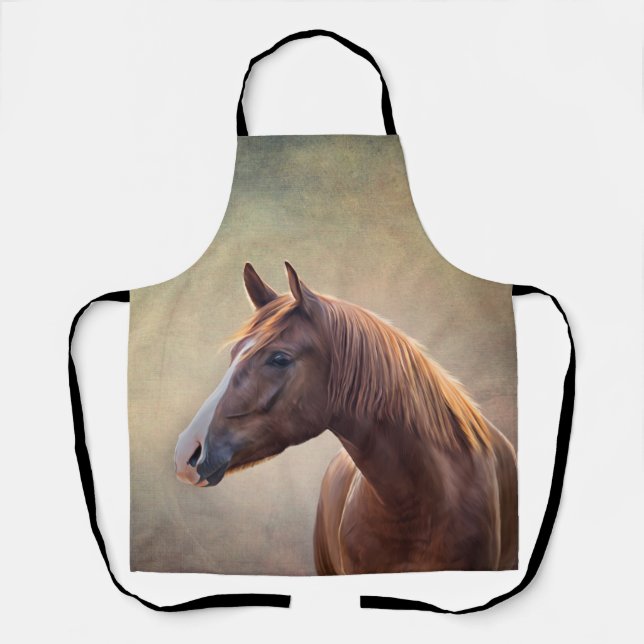 Drawing portrait horse apron (Front)