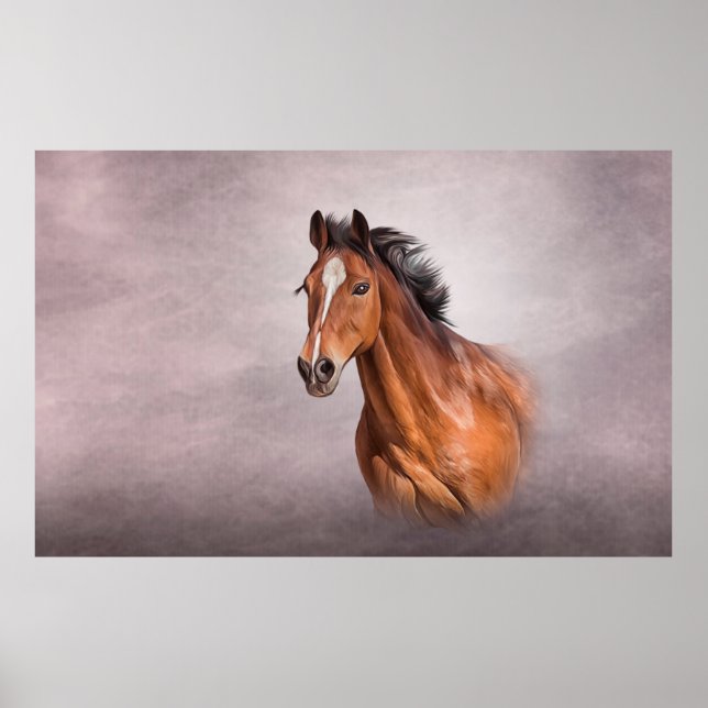 Drawing portrait horse poster (Front)