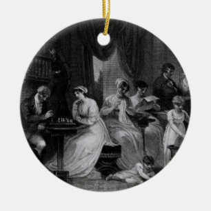 Drawing Room Scene, from 'The Social Day' by Peter Ceramic Ornament