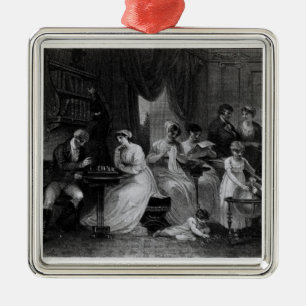 Drawing Room Scene, from 'The Social Day' by Peter Metal Ornament