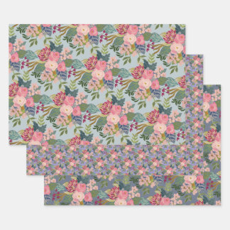 Drawing Room Wrapping Paper Flat Sheet Set of 3