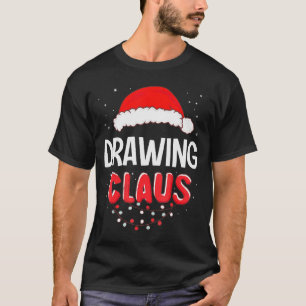 Drawing Santa Claus Christmas Matching Costume  T-Shirt
