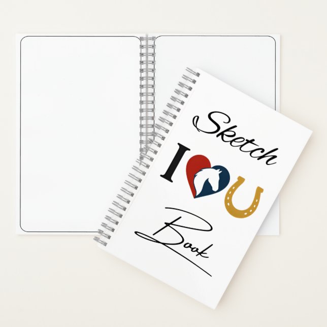 Drawing Sketchbook for Horse Lovers – Blank Pages Notebook (Inside)