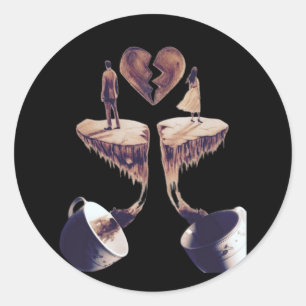 Drawing with coffee coffee drawing  classic round sticker