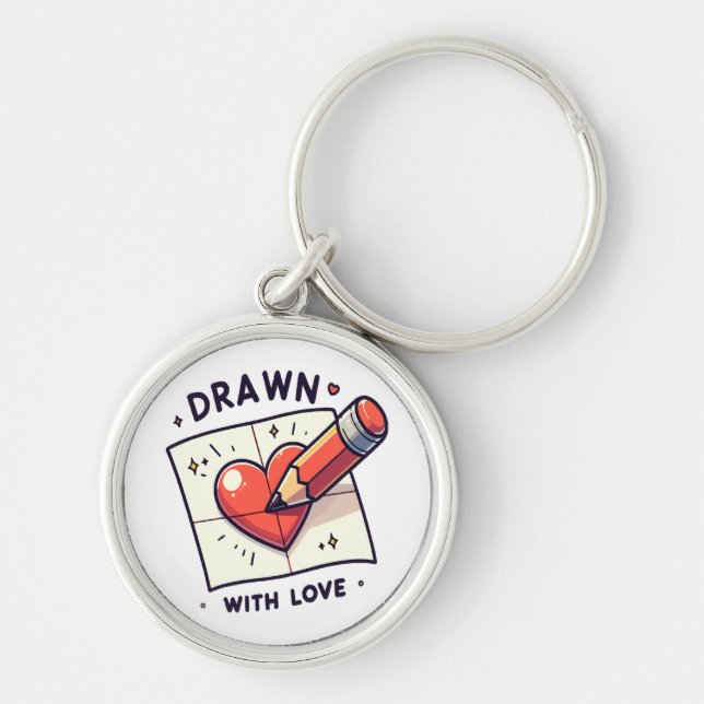 Drawing with love keychain (Front)