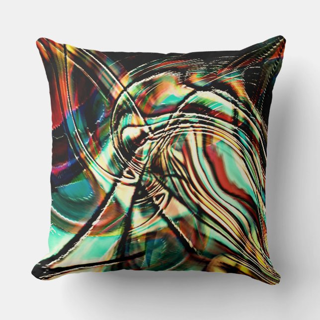 Drawing with rough strokes, sepia luminosity tones throw pillow (Front)