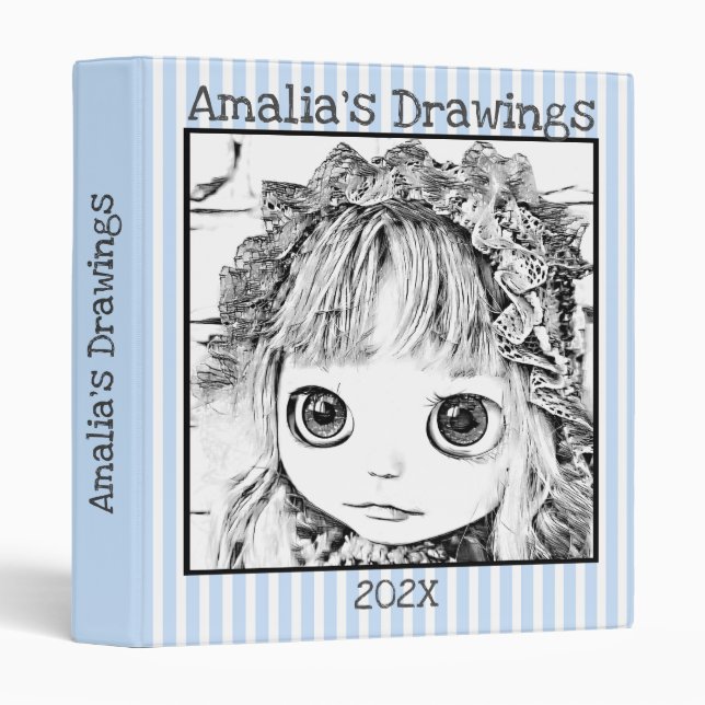 drawings album, artist album, artwork  binder (Front/Spine)