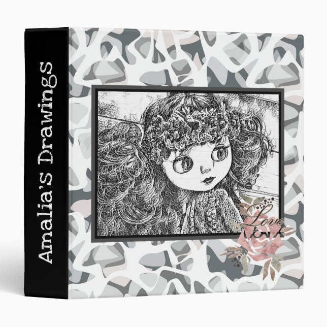 drawings album, artist album, artwork binder (Front/Spine)