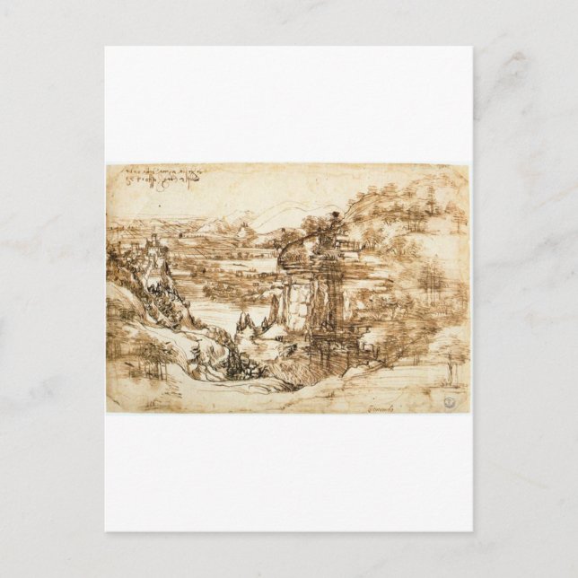 Drawings by Leonardo da Vinci Postcard (Front)