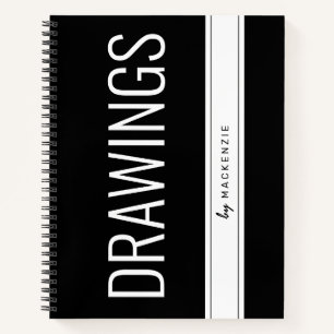 Drawings Notebook Large Personalized Title