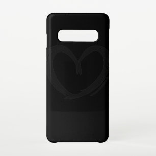 Drawn black romantic heart samsung galaxy case