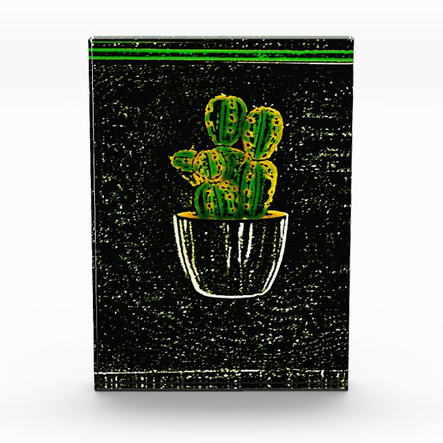 Drawn cactus photo block (Front)