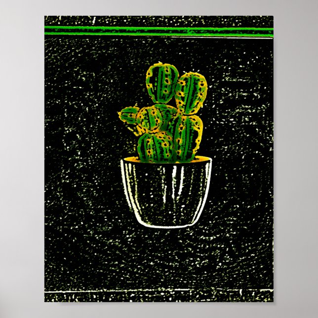 Drawn cactus poster (Front)