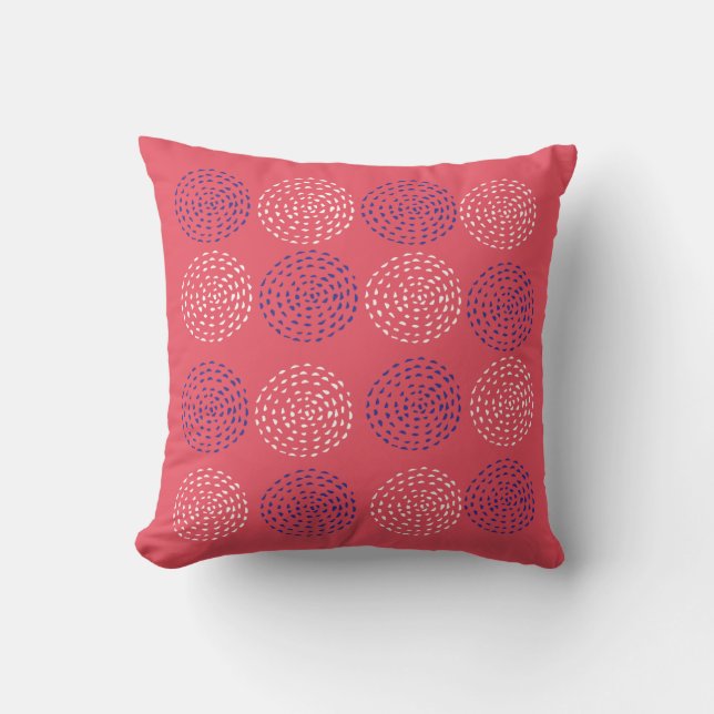 Drawn Circle Pattern Geometric Art Geometric Photo Throw Pillow (Front)