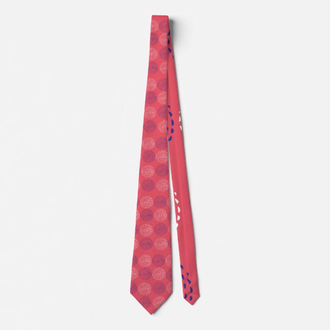 Drawn Circle Pattern Geometric Art Geometric Photo Tie (Front)