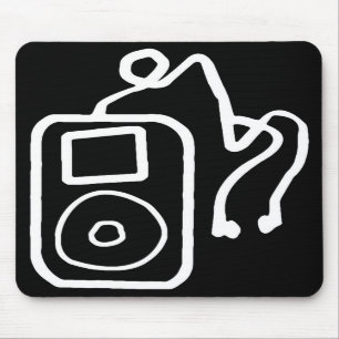 Drawn iPod Black Mousepad