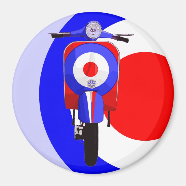 Drawn Scooter on half mod target Magnet (Front)