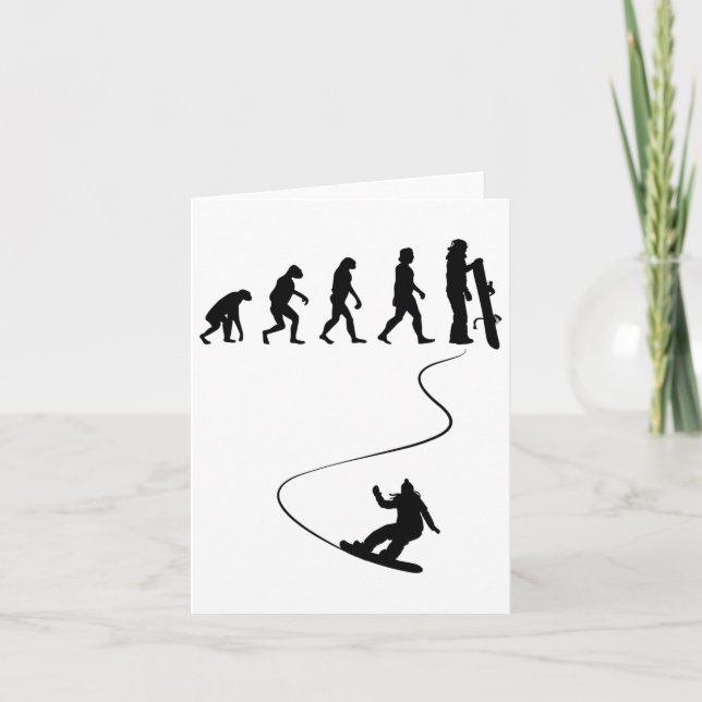 Drawn Simple Evolution Snowboard 1  Card (Front)