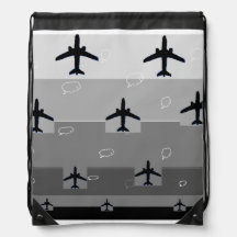 Drawstring backpack in grey