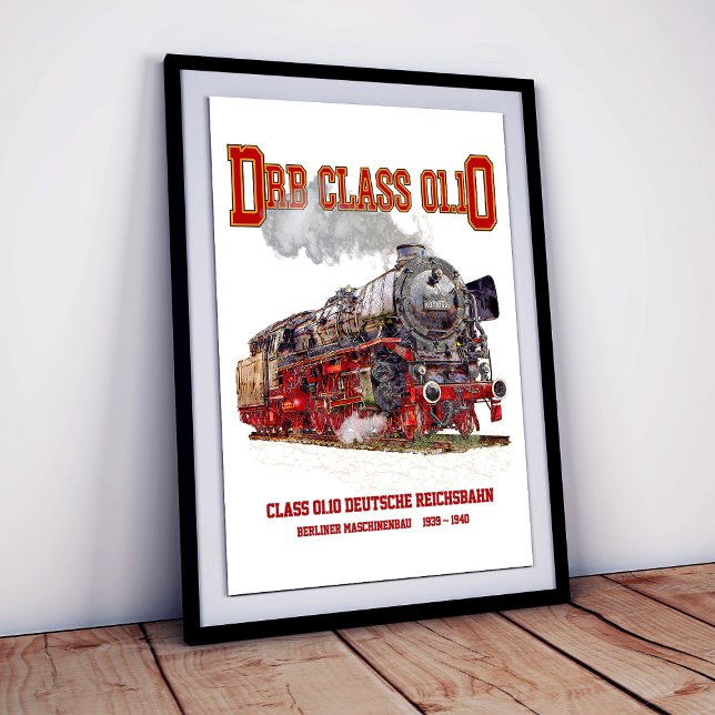 DRB Class 01.10 Steam Train. Deutsche Reichsbahn Poster (DRB Class 01.10 Steam Train. Deutsche Reichsbahn. Poster)