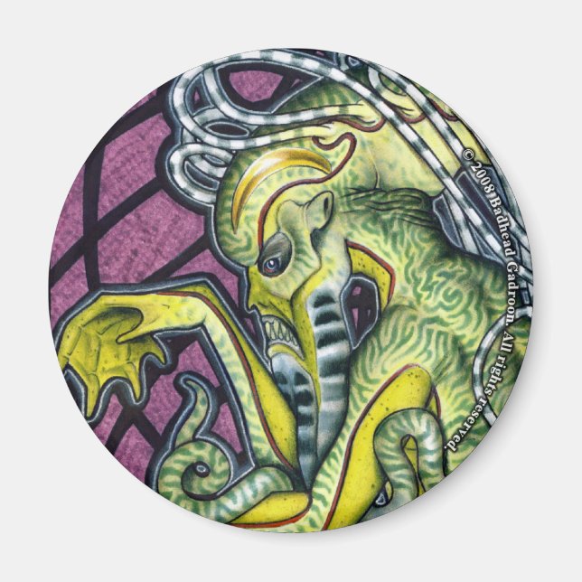 Dread Cthulhu Round Magnet (Front)