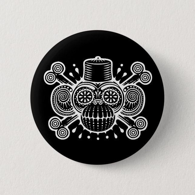 Dread Fezbeard 2 Inch Round Button (Front)