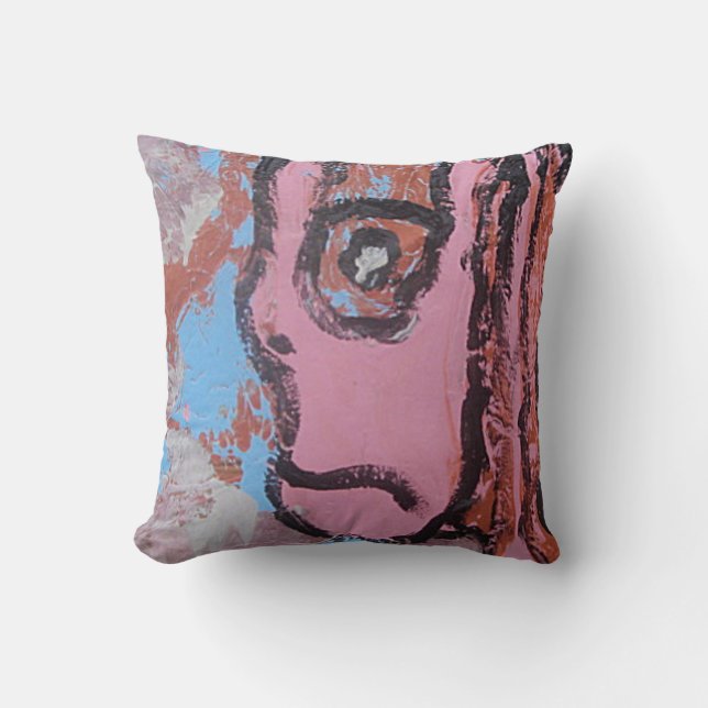 DREAD PINK THROW PILLOW (Front)