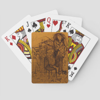 DREAD WAITING ON A SHOE SHINE PLAYING CARDS